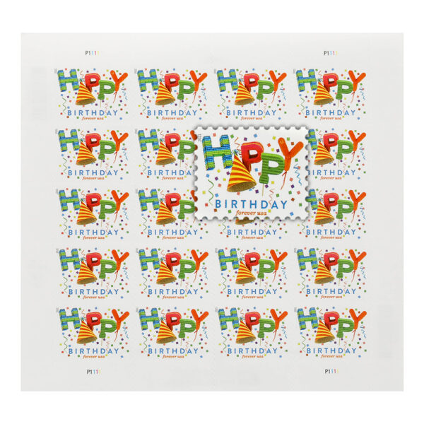 US 2021 Happy Birthday Stamps Forever - Image 2