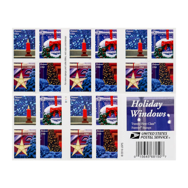2016 US Christmas Candle Forever Stamps Booklet - Image 3