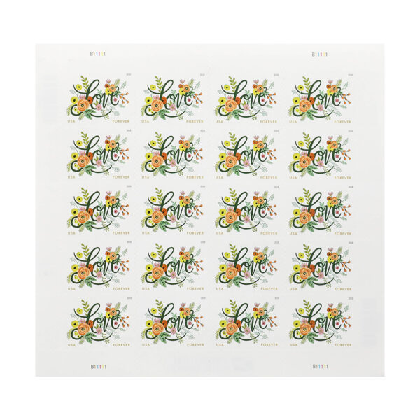 2018 US Wedding Love Flourishes Forever Postage Stamps - Image 3
