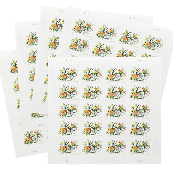 2018 US Wedding Love Flourishes Forever Postage Stamps - Image 5